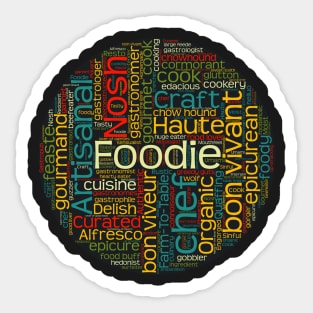 Gourmet Cook T-Shirt with 100+ Culinary Terms for Foodies Sticker